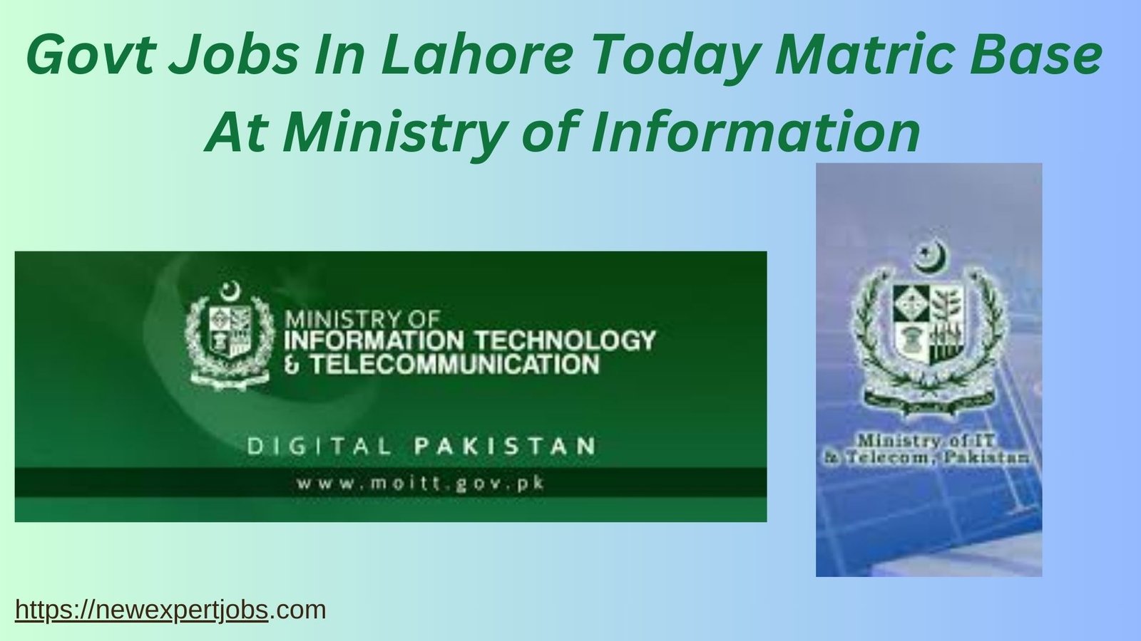 Govt Jobs In Lahore Today Matric Base At Ministry of Information